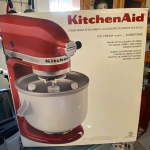 Kitchen aid mixer ice cream maker attachment